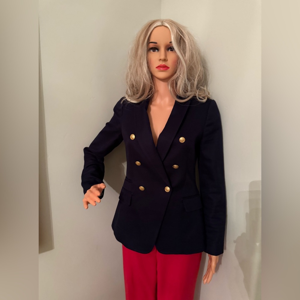 New Never Worn Banana Republic Navy Blazer with Gorgeous Gold Buttons!